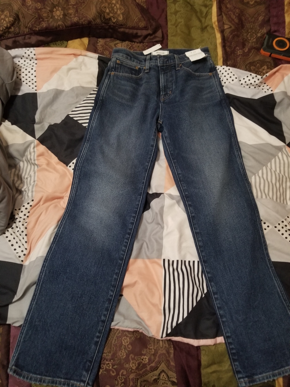 Madewell Classic Straight-Leg Jeans in Dark Blue Wash